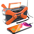 Miniatyrbild 1 av 5: 10000mAh Handvev Nödradio - Sol Handvev Radio Camping Gadgets Överlevnadsutrustning