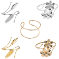 Miniatyrbillede 2 af 8: Bohemian Butterfly Leaf Charm Arm Chain Metal Hollow Out Geomet A2 one size A2 one size