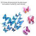Miniatyrbillede 3 af 5: 3D tredimensionel dobbelt lag simulering sommerfugl kreativ 12 blå