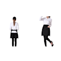 Miniatyrbillede 5 af 8: Svart Byst Servitör Kort Förkläde Kök Restaurang Flirty With Po Black one size Black one size