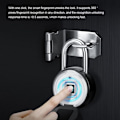 Miniatyrbild 3 av 5: Tuya Smart Fingeravtryckslås Utomhus Vattentätt Bagage Sovsal Skåp Gym APP Fjärrkontroll Fingeravtryckshänglås Aluminiumlegering