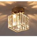 Miniatyrbilde 1 av 5: Krystalltaklampe, 60 W Mini Kvadratisk Lysekrone Innfelt Moderne Foldbar Nesten Taklampe, Soverom i Spisestue, E27 Sokkel