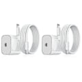 Miniatyrbilde 1 av 3: 2-pakning iPhone-lader Hurtigladeradapter + kabel 20w Usb-c Hvit 2-pakning