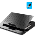 Miniatyrbillede 2 af 5: 14-tommer bærbar computer køler ventilator køler bærbar computer stativ til bærbar computer kølepude Støjsvage ventilatorer kølepude Laptop tilbehør Sølv USB