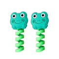 Miniatyrbilde 1 av 8: 2 stk Håndterings Silikon USB Lader Datakabel Beskytter Ledning Trådsparer Cove Frog