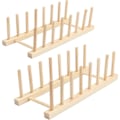 Miniatyrbilde 1 av 5: Bambus oppvaskstativ, bambus oppvaskstativ, bambus tørkestativ i tre, avløpsbrett, tallerkenstativ, arrangør for kjøkkenskap