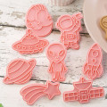 Miniatyrbilde 5 av 5: 8 stk/sett Space Astronaut Biscuit Form 3D Cartoon Cookie Form Bi