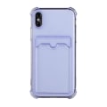 Miniatyrbilde 1 av 5: Nytt for Iphone X / Xs Tpu Dropproof beskyttende deksel med kortlomme (lilla)