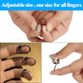 Miniatyrbild 3 av 5: Fingerpicks Set Rostfritt Stål Fingerpicks Tumplockar Justerbara Bas Fingerpicks för Gitarr, Banjo Instrument 8x Silver