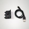 Miniatyrbillede 6 af 7: 2400mAh genopladeligt backup-batteripakke med USB-kabel til XBO Black onesize Black onesize
