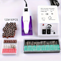 Miniatyrbild 1 av 3: Elektrisk nagelfilsset med hög hastighet - Nagelfilsverktyg White