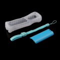 Miniatyrbilde 3 av 8: for Wii-fjernkontroll for etui, deksel for spillkontroller Silikon for etui og håndleddsstropp for Wii Blå