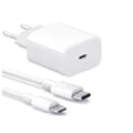 2-pakning: iPhone-laderadapter + kabel 20W USB-C hurtiglader