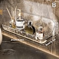 Miniatyrbillede 1 af 5: Badrum Transparent Hyllställ Väggmonterat tvättställ No-punch B