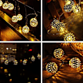 Miniatyrbild 4 av 7: Järn marockansk LED Solar Ball String Ljus Romantisk Fairy String E3 one size E3 one size