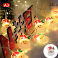 Miniatyrbillede 1 af 8: 1,5m 10Led Julelys Kæde Snemand Julemand Juletræ A3 one size A3 one size
