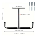 Miniatyrbillede 2 af 8: Stål Garage Loft Opbevaringskrog, Heavy Duty Opbevaringsstativ til Ophængning af Træ, Cykler, Værktøj, Træ, Snowboards, Fiskestokke, Robust Opbevaringssystem Silver