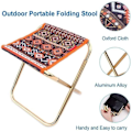 Miniatyrbild 2 av 4: Bärbar hopfällbar pall, campingpall i aluminiumlegering för camping
