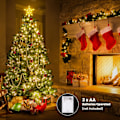 Miniatyrbilde 2 av 8: Topper juletre stjerne, 11 LED 19,4 cm julestjerne juletre varmt hvitt batterilys juledekorasjon pentagram lampe varm vit 11 LED