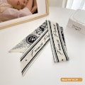 Miniatyrbild 1 av 7: Nytt mode sidenscarf hårband Long Ribbon Bow n Printing Hai A4 one size A4 one size