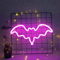 Miniatyrbilde 2 av 5: Neonlys, LED-flaggermusskilt dekorasjonslys, juleveggdekorasjoner, bursdagsfest, barnerom, stue, dekorasjon for bryllupsfest (rosa)
