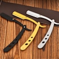 Miniatyrbilde 2 av 10: Barberkniv / Shavette i Rustfritt Stål - Skjegg & Øyenbryn Svart