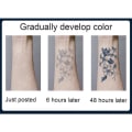 Miniatyrbillede 2 af 2: Blomster Arm Juice Tattoo Stickers Engelske Bogstaver Mænd og Kvinder Vandfast Holdbar Simuleret Urte Midlertidige Tatoveringer-1
