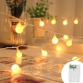 Miniatyrbillede 1 af 5: Sfæriske lyskæder, små 3M 20 LED-kugler, batteridrevne