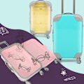 Miniatyrbild 3 av 5: Minivagn Falska Dockor Resväska Förpackning för Case Ögonfransar Förpackningslåda Simulering Bagageförvaringslåda Rosa