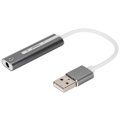 Miniatyrbilde 2 av 7: USB-lydkort i aluminiumslegering, eksternt datamaskinlydkort for alle datamaskinsystemer 7.1 Stereo
