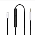 Miniatyrbillede 1 af 5: Pålidelig USB C-kabel til QC25/QC35/QC35II/QC45/NC700/Y40/Y45/Y50 Headset Type C til 2,5 mm ledning med indbygget mikrofontråd