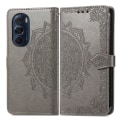 Miniatyrbillede 2 af 5: Etui til Motorola Edge X30 Cover Emboss Mandala Læderpung Magnetisk Flip Case Kortholder - Grøn Grå A