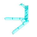 Miniatyrbillede 1 af 5: Actionfigur Modell Base Display Stativ Holder til 1/144 Grøn 1stk Green 1pcs
