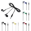 Miniatyrbild 2 av 5: Snygga flätade linje stereomusik hörlurar för in-ear-headset utan mikrofonhörlurar Röd Red