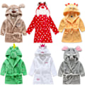 Pikkukuva 2 / 2: Pojat tytöt pyjama vauva sarjakuva pyjama talvi huppu aamutakki Little Yellow Deer Nukkumistaakki 100#