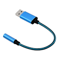 Pikkukuva 2 / 4: Ääni USB - 3,5 mm Aux -kaapeli Apple -kuulokkeiden sovittimelle Jack -kaapeli 1 m punainen 1 m punainen 1m Red