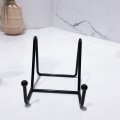 Miniatyrbilde 5 av 11: Sklisikker metallramholderstativ Svart plateholder Staffeli Display for foto, kokebøker, plater, gaver til kvinner menn 6 tommer