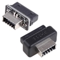Miniatyrbild 3 av 5: USB 3.0 intern header till USB 3.1/3.2 typ C front typ E adapter 20pin till 19pin converter för PC moderkortskontakt