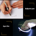 Miniatyrbild 2 av 5: Bärbar Fingertop Fidget Brevpapper LED Kulpenna Enkel Roterande Nyhet Present Skolmaterial Pojkar Flickor Stress relief BBK