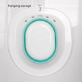 Miniatyrbilde 3 av 11: Foldbar Toalett Sitzbad Bidet Dusj Spesial Vask Hip Rengjøring Bløtlegging Kar for Gravide Rosa - A