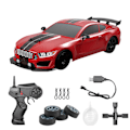 Miniatyrbillede 2 af 11: 1/16 Fjernstyret Driftbil Hobby RC Legetøj 4X4 Model Racerbil med LED Lys Højgreb Dæk Børns Elektronisk Gave null - 16A03