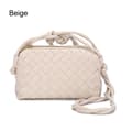 Axelremsväska för kvinnor PU flätad BEIGE Beige