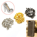 Miniatyrbilde 3 av 5: 100 stk 10 mm Punk Rund Spike Nagler Craft Bag Lær DIY Svart
