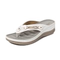 Miniatyrbillede 1 af 4: Bløde dame flip-flop sandaler - Komfortable afslappede ortopædiske hvide White 37