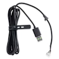 Miniatyrbillede 1 af 5: USB-opladningskabel PVC Line Wire til Razer Kraken Ultimate / 7.1 V2 RGB / V3 Wired / Kitty Edition Headset-delreparation Sort