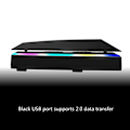 Pikkukuva 5 / 5: PS5-lisävarusteiden jäähdytystuulettimet, päivitetty hiljainen jäähdytystuulettimet LED-valoilla, jäähdytystarvikkeet USB2.0-hubilla