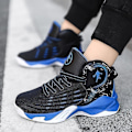 Miniatyrbillede 4 af 5: Børne Basket Sko Åndbare Sneakers Trendy Casual Sko Løbesko Yjb521 SortBlå 33