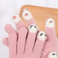 Pikkukuva 5 / 5: Helfingerhandskar är varma tjocka och lämpar sig för män och kvinnor Beige