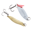 Pikkukuva 3 / 5: Fiskedrag glänsande sked Krok Gyllene Silver Hård Metall Spinner konstgjorda beten Silver