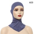 Miniatyrbild 1 av 6: Enfärgad undersjal Hijab-mössa Justerbar Stretchy Turban Ful A23 ONESIZE A23 ONESIZE